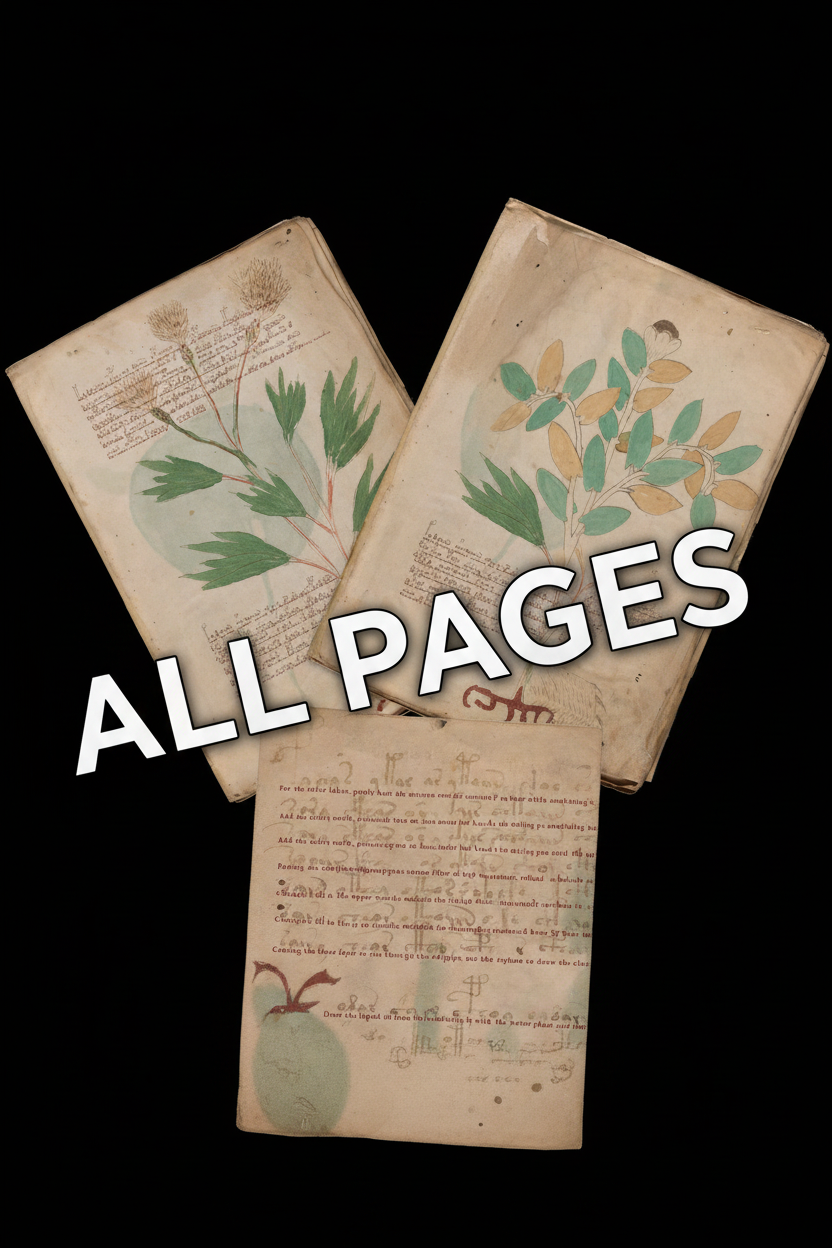 All translated Voynich Manuscript pages, available as A2/A3 poster prints and digital downloads