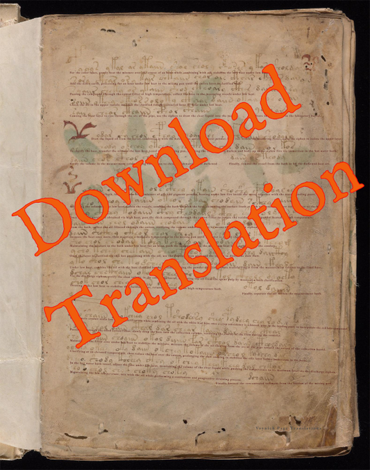 Voynich Page f1r Translation - Digital Download
