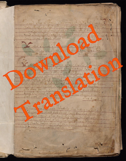 Voynich Page f1r Translation - Digital Download